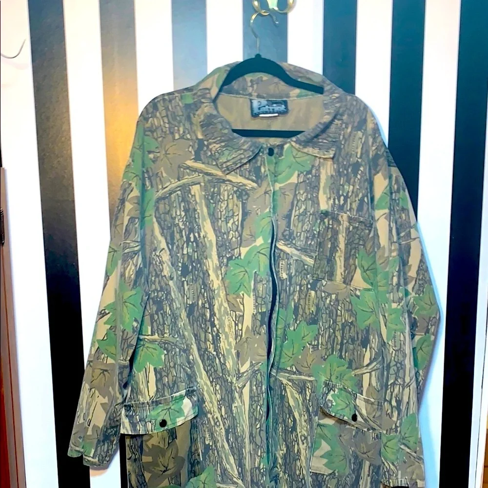 Vintage Camouflage Hunting Outdoorsman Zip Up Coveralls 3XL XXXL 3X Big & Tall - Picture 3 of 17